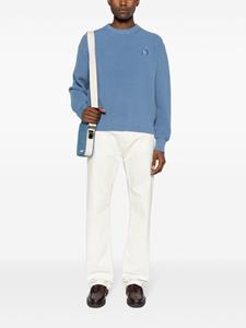 maisonkitsuné Maison Kitsuné Geribbelde trui met logopatch - Blauw