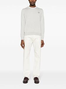 Maison Kitsuné logo-patch cotton jumper - Grijs