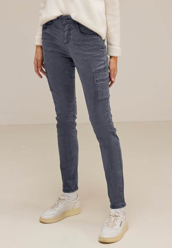 Street One Casual fit jeans in satijnlook