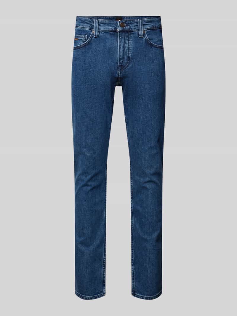 Boss Orange Slim fit jeans met labelapplicatie, model 'Delaware'