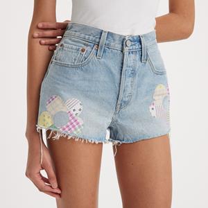 Dames Levis 501 Original Korte Broek in Lichtblauw
