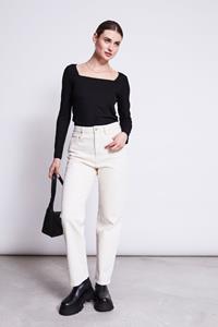 JAN N JUNE JAN 'N JUNE Damen vegan Straight Leg Jeans Alba Ecru
