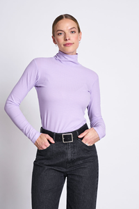 JAN N JUNE JAN 'N JUNE Damen vegan Rollkragenpullover Mio Lavendel