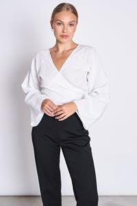 JAN N JUNE JAN 'N JUNE Damen vegan Wickelbluse Rora Weiß