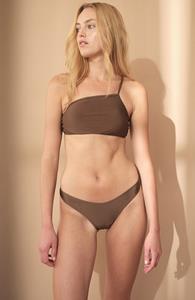 Underprotection Damen vegan Bikini Bandeau Rose Braun