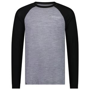 Mons Royale  Icon Merino Air-Con Raglan - Merinoshirt, grijs/zwart