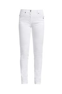 LAURIE Damen vegan Hose Laura Slim Mittellang Weiß