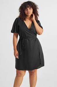 DEDICATED Damen vegan Wickelkleid Kungsham Schwarz