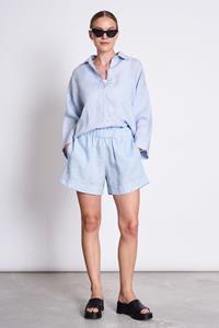 JAN N JUNE JAN 'N JUNE Damen vegan Leinen Shorts Tournai Himmelblau