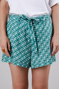 Brava Fabrics Damen vegan Shorts Tiles Belted Ocean