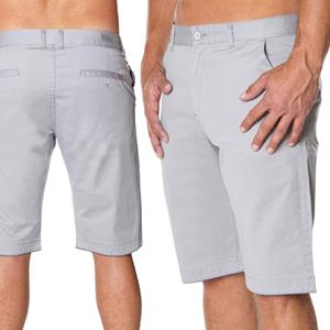 Pbezler Herren Chino Shorts Kurze Hose in Grau W37 grijze kleur