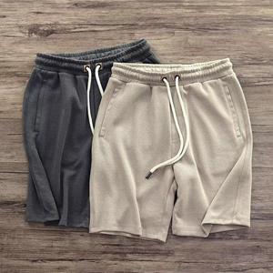 Zhuoneng Clothing Pure Color Couple Sports Shorts Men's Summer Loose Straight Casual Drawstring Shorts