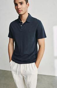 Ecoalf Herren vegan Polo Ted Deep Navy