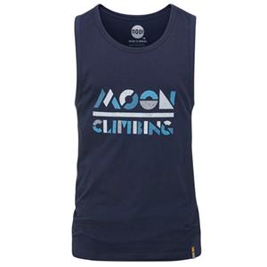 Moon climbing  Moon Stencil Vest - Tanktop, blauw