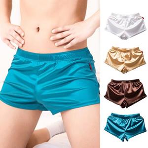Selling Clothing Men Loose Fit Underwear Elastic Waist Smooth Fabric Pajama Shorts Solid Color Lounge Shorts Sleepwear