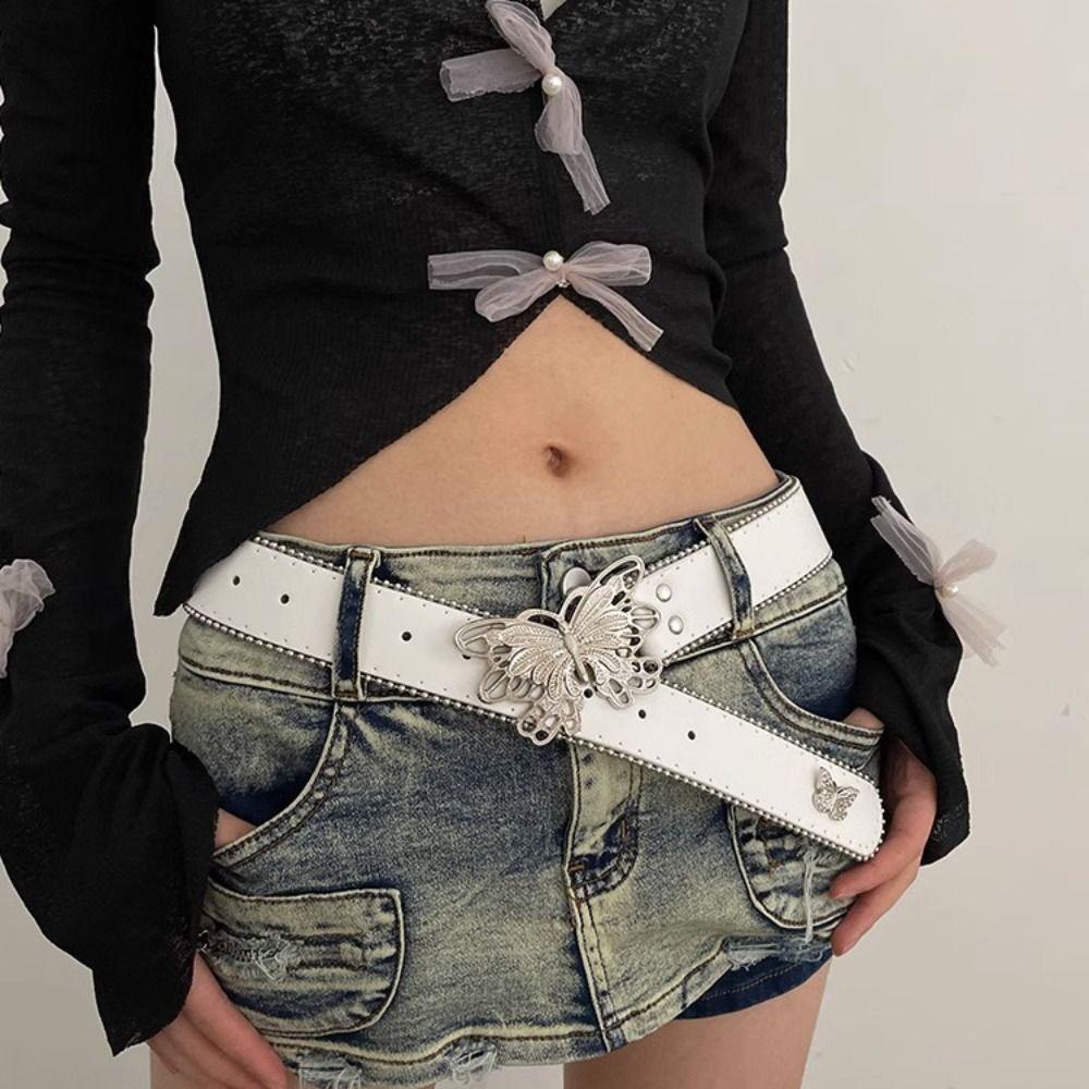 Minat Waistband Metal Buckle Belt Pu Leather Female Cummerbunds Street Women Retro Belt  Decorative Jeans