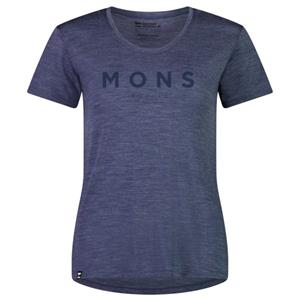 Mons Royale  Women's Zephyr Merino Cool Tee - Merinoshirt, blauw