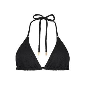 Beachlife Black Embroidery Padded Top