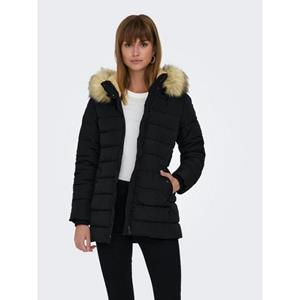 ONLY Steppjacke "ONLNEWCAMILLA QUILT FUR HOOD COAT CC OTW", mit Kapuze