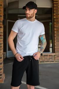 ISSA Plus gebreide short met elastiek S legergroene kleur