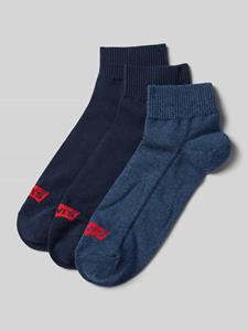 Levi's Sokken met labeldetail in een set van 3 paar, model 'MID CUT BATWING LOGO'