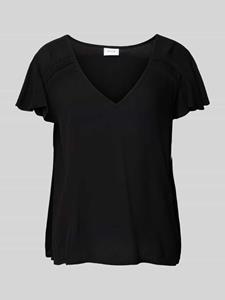 Vila Shirt met korte mouwen VIMESA TAPE DETAIL S/S TOP - NOOS