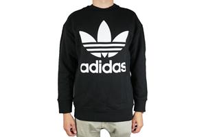 Adidas Originals Trefoil Over Crew, Heren zwarte Sweatshirt S zwart