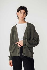 MELA Damen vegan Strickjacke Neesha Grün