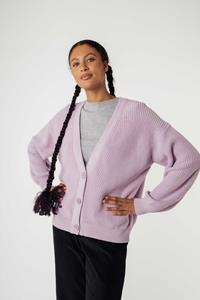 MELA Damen vegan Strickjacke Neesha Flieder