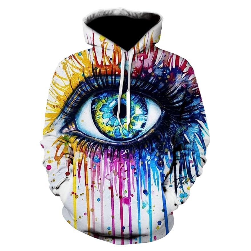 TIP723 Rainbow Eye 3D Printed Spring Autumn Sweatshirts Men Hoodies ashion Casual Pullover Funny Tracksuits Streetwear Men's Hoody