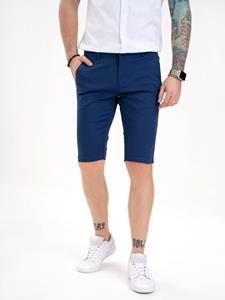 ISSA Plus marineblauwe casual chinoshort 34 donkerblauwe kleur