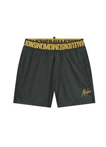 Malelions Men Venetian Swim Shorts | Dark Green/Gold
