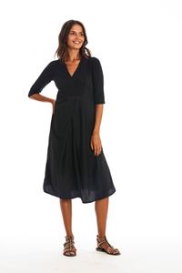 RAVENS VIEW IBIZA Damen vegan Kleid City Schwarz