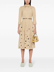 Prada Verfraaide midi-jurk - Beige