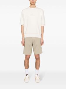 Stone Island logo-embroidered short-sleeve jumper - Beige