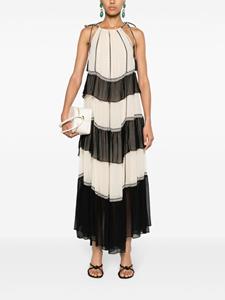 ullajohnson Ulla Johnson Delilah zijden midi-jurk met ruches - Beige