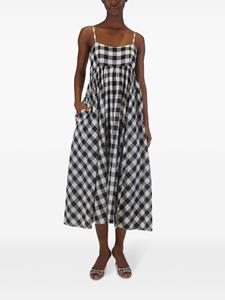 AZEEZA Rachel midi-jurk met gingham ruit - Zwart