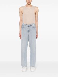 Courrèges Mesh top met geborduurd logo - Beige