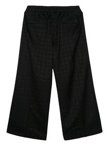 marineserre Marine Serre Pantalon met toelopende pijpen - Zwart