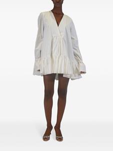 AZEEZA Thistle mini-jurk met ruches - Wit