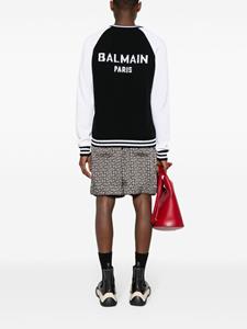 Balmain Ribgebreide trui met colourblocking - Zwart