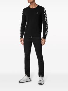 philippplein Philipp Plein Trui met monogram - Zwart