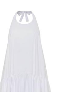 AZEEZA Winston popeline midi-jurk - Wit