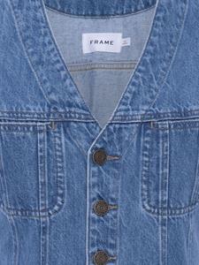 FRAME Mouwloze trucker denim mini-jurk - Blauw