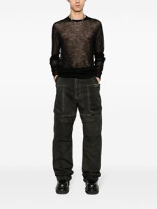 Rick Owens wool sheer jumper - Zwart
