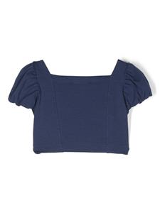 Monnalisa Cropped top met gedrapeerd detail - Blauw
