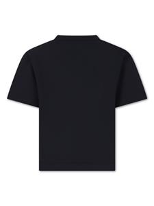 balmainkids Balmain Kids Fleece T-shirt met logoprint - Zwart