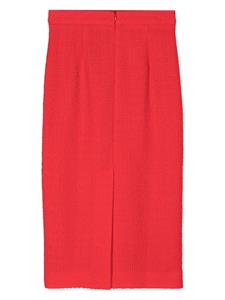 JANE Sloane high-waisted tweed skirt - Rood