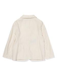 Emporio Armani Kids Gestreepte blazer met enkele rij knopen - Beige