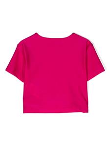 philosophydilorenzoserafinikids Philosophy Di Lorenzo Serafini Kids Metallic T-shirt met logoprint - Roze